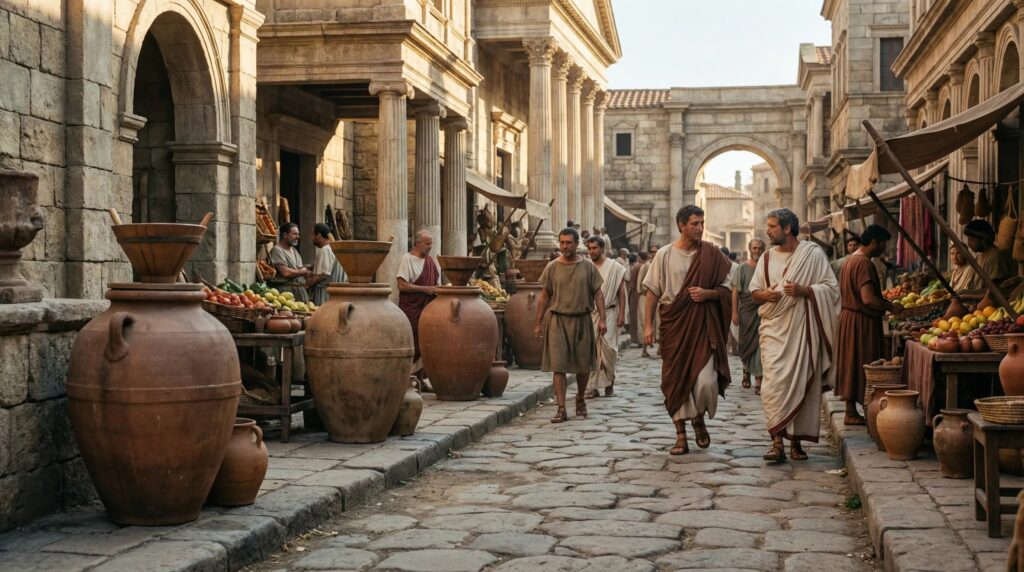 Recogida de orina en la Antigua Roma para uso industrial